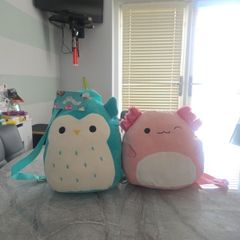2 squishmallow backpacks