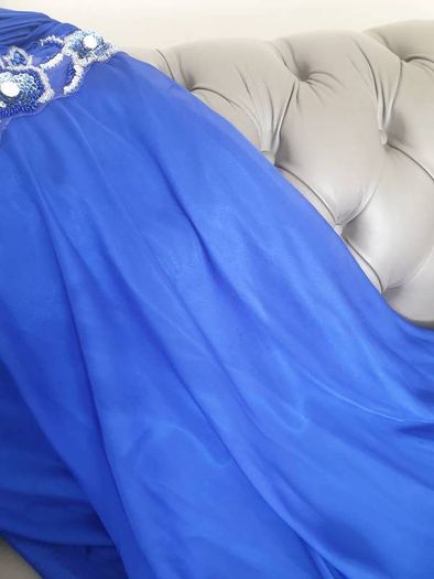 Blue Gemstone Debs wedding Maxi dress 16