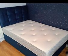 Brand New Stylish king Divan Beds.. Multiple Options Of Headboards. Tufted Memory Foam Mattresses Available. Drawers Storage Available