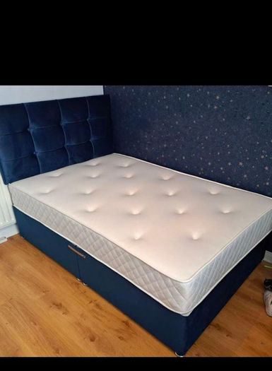 Brand New Stylish king Divan Beds.. Multiple Options Of Headboards. Tufted Memory Foam Mattresses Available. Drawers Storage Available