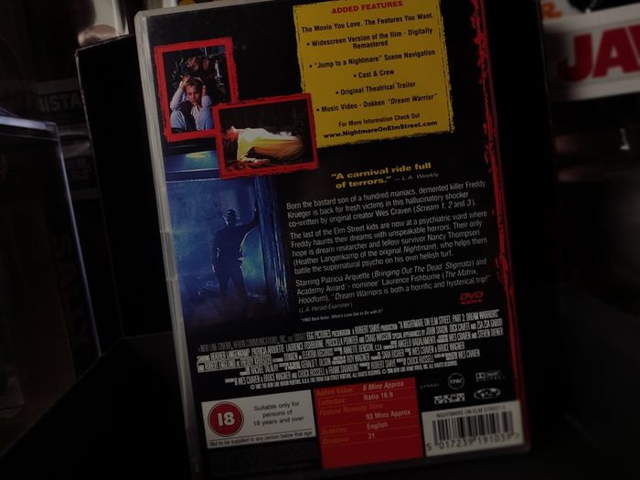 A Nightmare On Elm Street 3 - Dream Warriors ! DIgitaly Remastered ! 2001 ! DVD ! Horror !