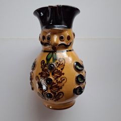 1970's Pottery hand painted Bicentennial wine Toby jug 16oz Hungary