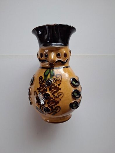 1970's Pottery hand painted Bicentennial wine Toby jug 16oz Hungary