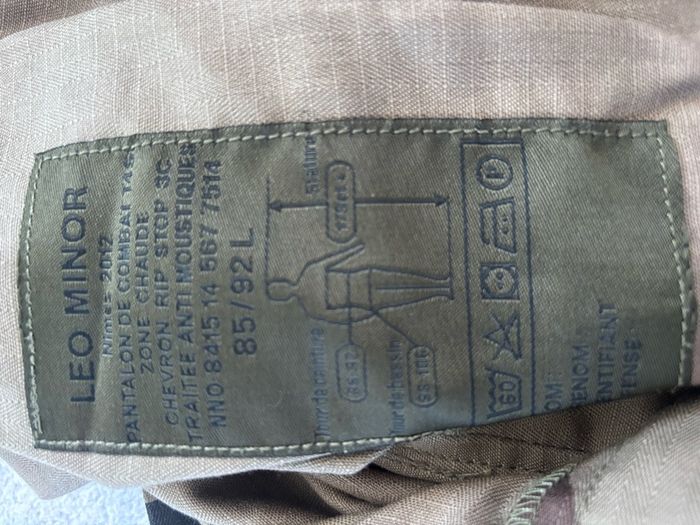French Military Trousers LEO MINOR Khaki Beige Size 85/92L Army Surplus