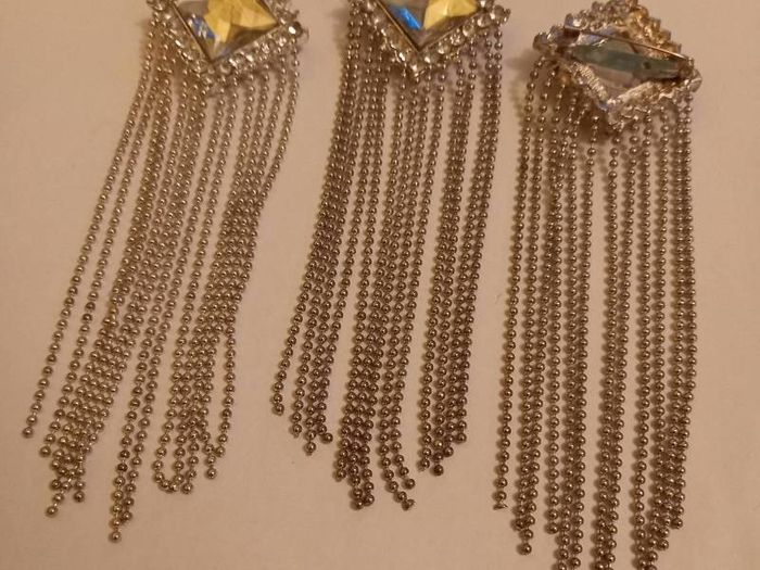 Faux Diamante Brooche X 3