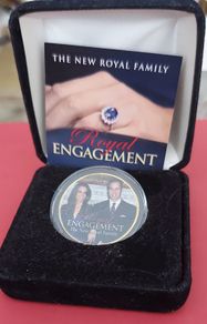 U.S.A. ROYAL ENGAGEMENT 24kt Gold Plated Kennedy Half Dollar Coin