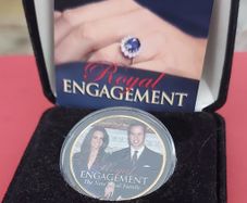 U.S.A. ROYAL ENGAGEMENT 24kt Gold Plated Kennedy Half Dollar Coin