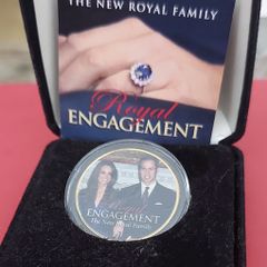 U.S.A. ROYAL ENGAGEMENT 24kt Gold Plated Kennedy Half Dollar Coin