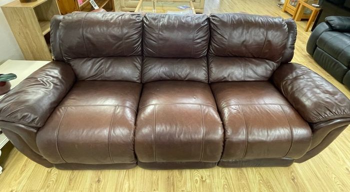 Brown Leather Recliner Sofa