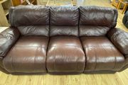Brown Leather Recliner Sofa
