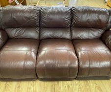 Brown Leather Recliner Sofa