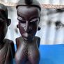 Pair of hand carved African busts Image 5