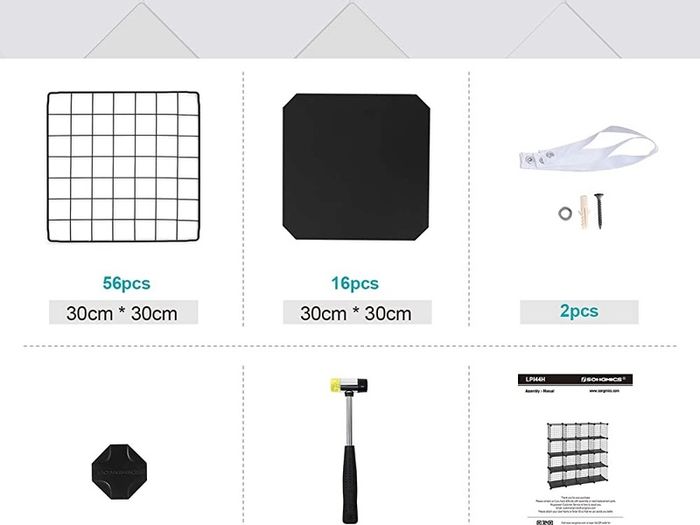 16 Cube Metal Wire Storage Organiser, DIY Closet Cabinet and Modular Shelving Grids, Wire Mesh Shelves and Rack (FREE SHIPPING)