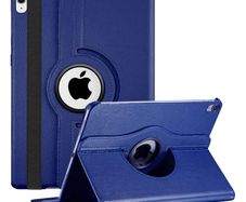 For Apple iPad 2025 11th Gen Tablet Case 360 Rotating PU Leather Cover - Blue