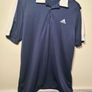 Mens Adidas performance polo t shirt 100% polyester size medium golf sports Image 7