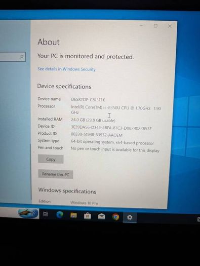 Lenovo Thinkpad t480s i5-8th Gen