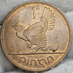 Ireland 1968 1d Penny Mint Error Blide Chick