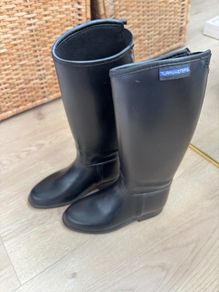 Childs Horse Riding Boots Black Size 12-13/32 Turfmasters