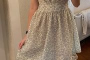 Penneys floral print dress size 10 cream