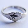 Vintage Sterling Silver 925 Heart Signet Ring adjustable size 1,6g Image 4