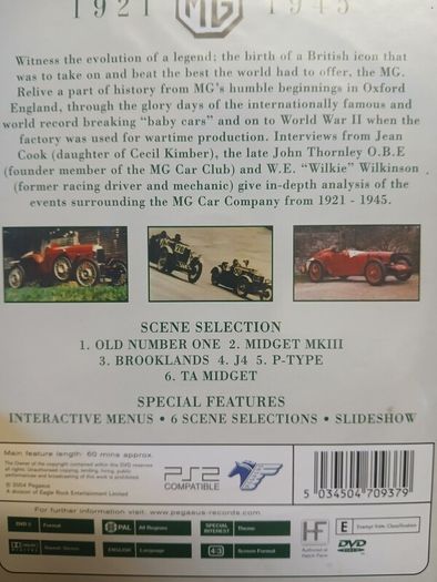 MG Cars Dvd