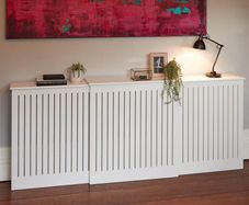 White Extendable Radiator Cover
