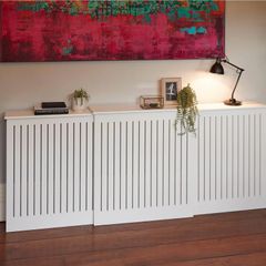 White Extendable Radiator Cover