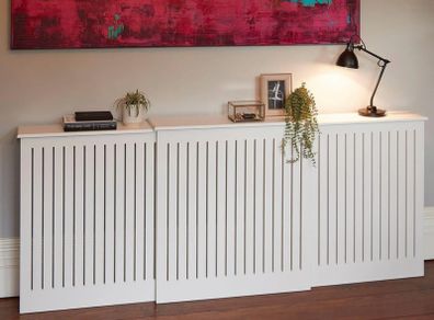 White Extendable Radiator Cover