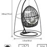 Patio Hanging Chair Cover - Cocoon Egg Chair Cover - for Rattan Wicker Swing Seat Chair Image 2