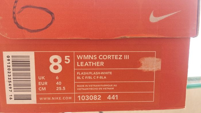 Nike WMNS Cortez III Leather Size UK-6/EUR-40 103082-441 Metallic Blue/White Limited Edition-2001