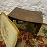 Vintage oak framed footstool with tapestry cushion. Image 6