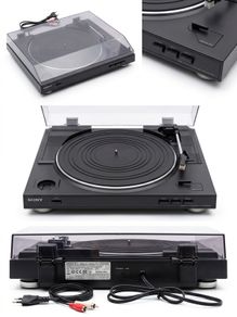 Sony PS-LX300USB stereo turntable / record player in black.