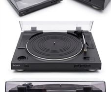 Sony PS-LX300USB stereo turntable / record player in black.