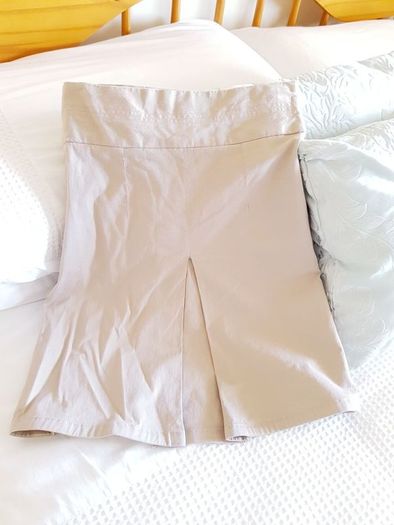Cream High Waist Skirt - Size 6