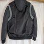 NFL Raiders Hooded Varsity Medium Jacket Black Grey Official American Football Image 8