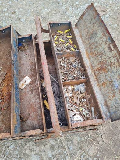 Antique Metal Tool Box