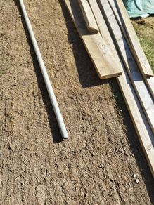 Timber and Steel pipe