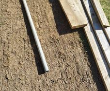 Timber and Steel pipe