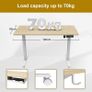 NEW SALE | 120 x 60cm Electric Standing Desk with USB Charging Port (New Sedentary Reminder), Height Adjustable Standing Desk with Cable Tray and Wheels, Small Sit Stand Desk for Home Office Image 3