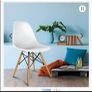 2 replica Eames Dining chairs in white Image 3