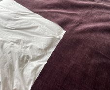 Aubergine fabric piece