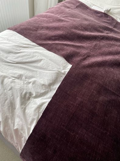 Aubergine fabric piece