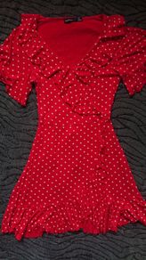 Red Polka Dot Dress. Size 10
