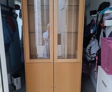 Wooden Display Cabinet with Glass Doors: Originally from Arnotts 190 euro ONO