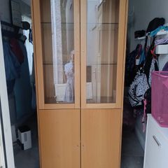 Wooden Display Cabinet with Glass Doors: Originally from Arnotts 190 euro ONO