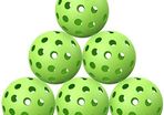 Pickleball Balls Outdoor with 40 Small Precisely Drilled Holes, Durable and Consistent Bounce Outdoor Picklebal Balls, 6-Pack