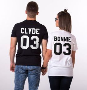Bonnie And Clyde Couple T-shirts For Valentines Day Gift Present