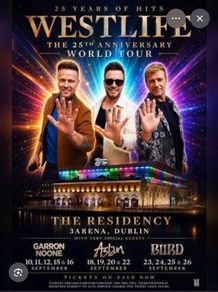Westlife tickets x 2