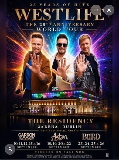 Westlife tickets x 2