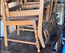 Antique extendable table and chairs.
